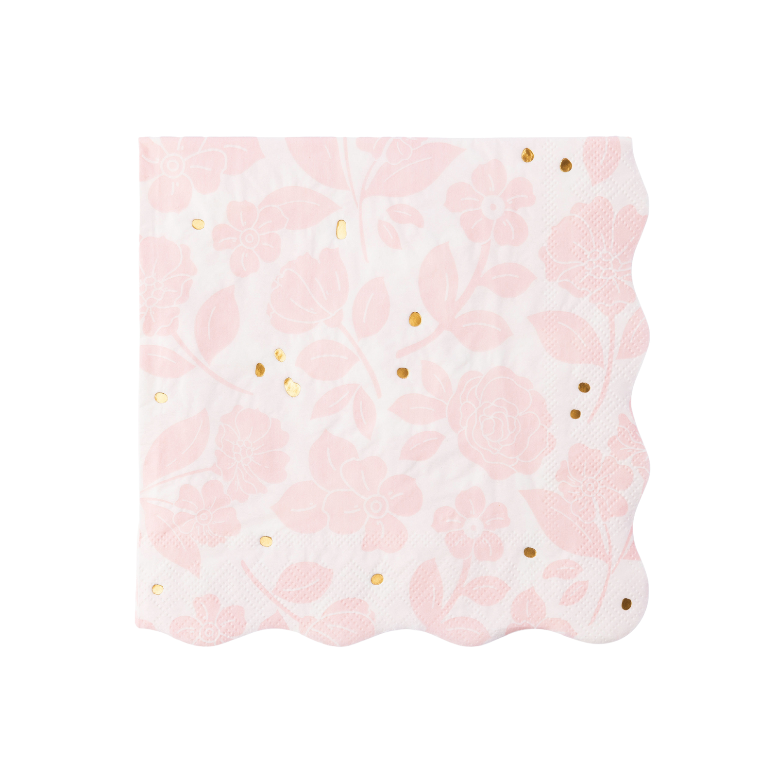 Petal Pink Elegant Floral Dinner Napkin