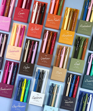 The Bookworm Jotter Gel Pen Set