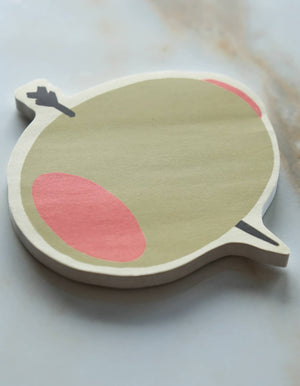 Olive Die-Cut Sticky Notepad