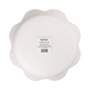 Red and Green Plaid Scalloped Dinner Plates