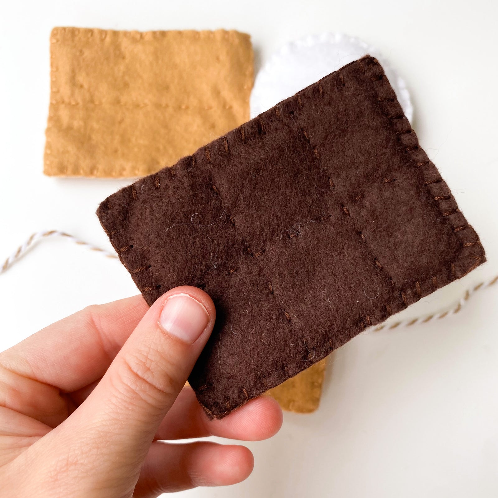 Felt S'more Stacker Play Food