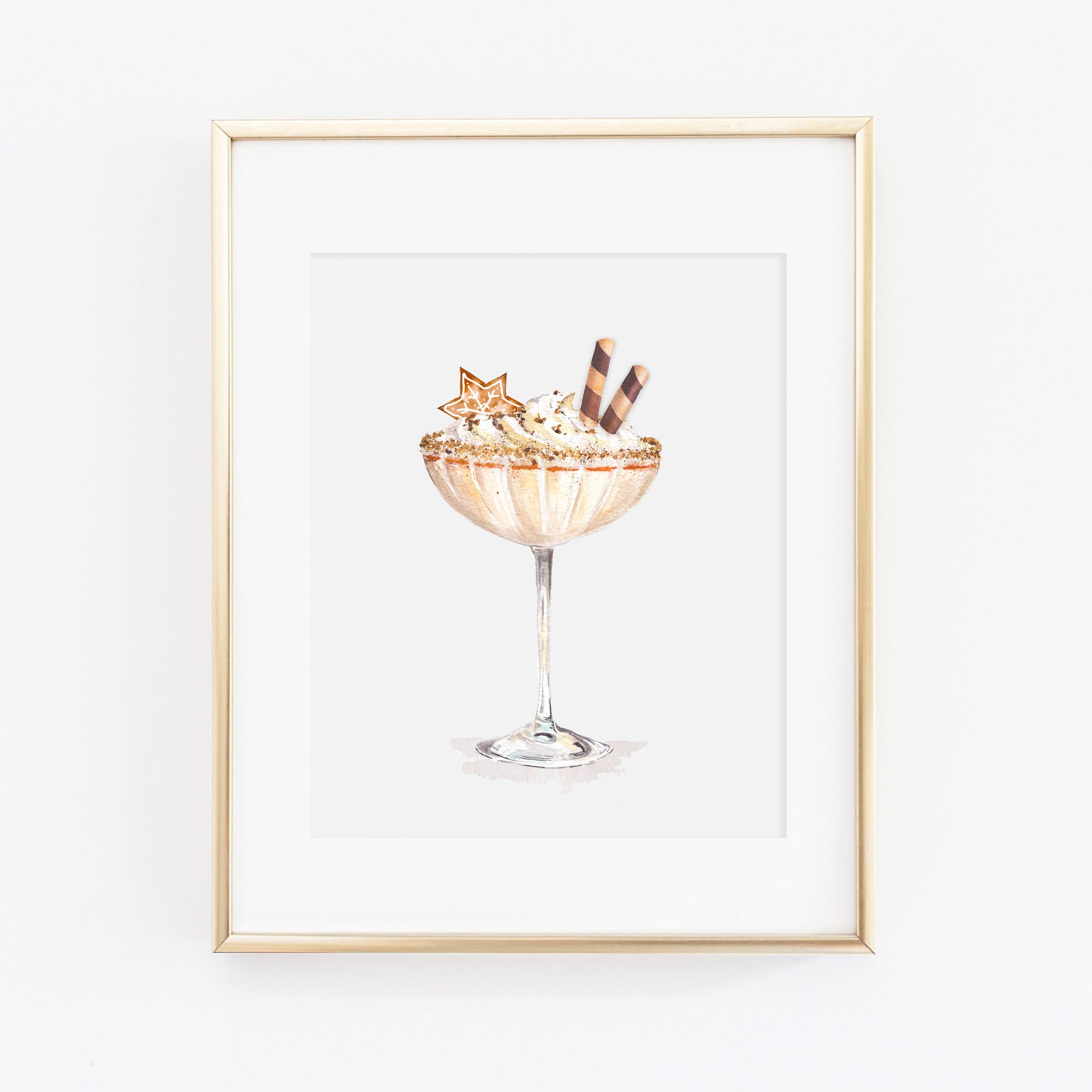 Gingerbread Martini Cocktail Art Print