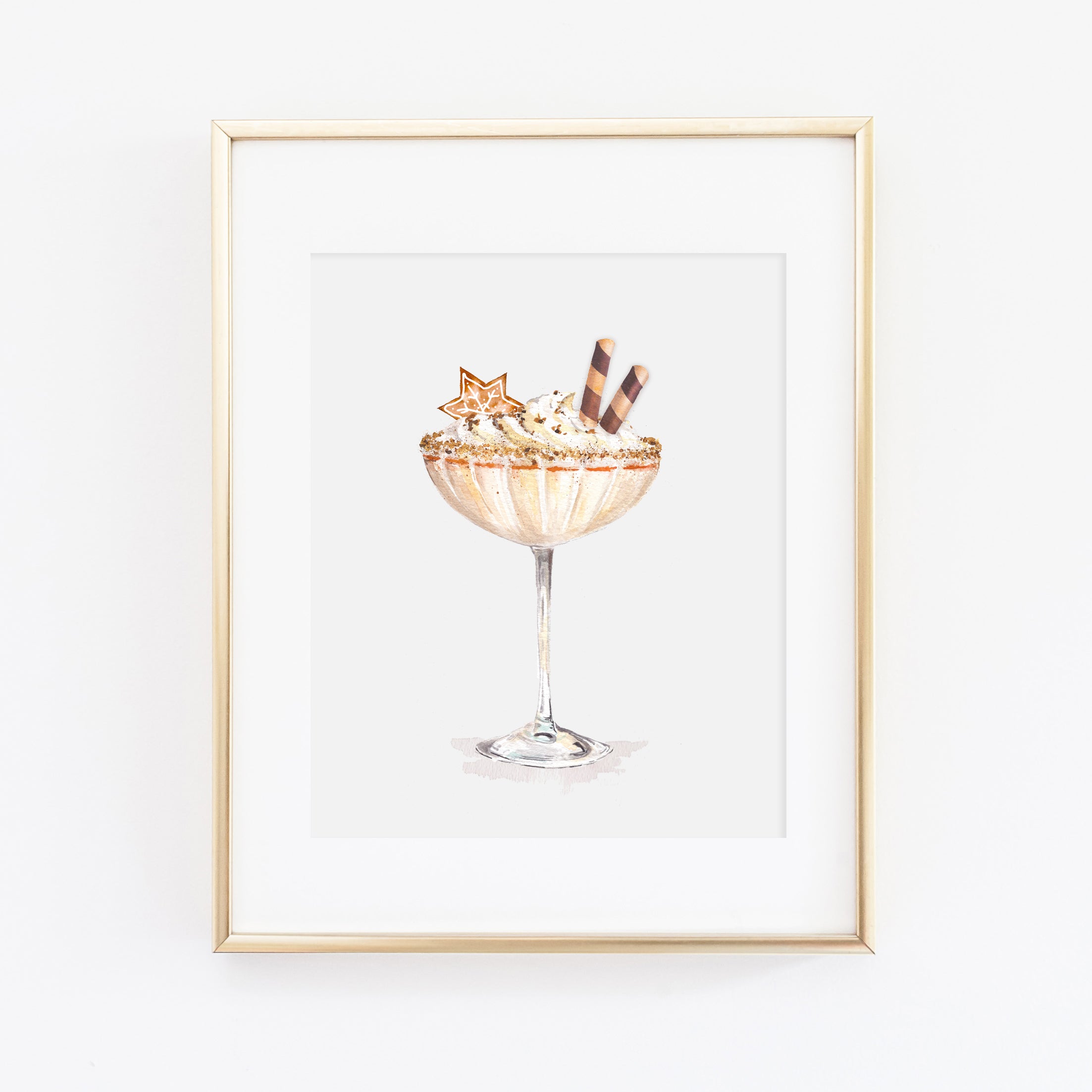 Gingerbread Martini Cocktail Art Print – Cami Monet