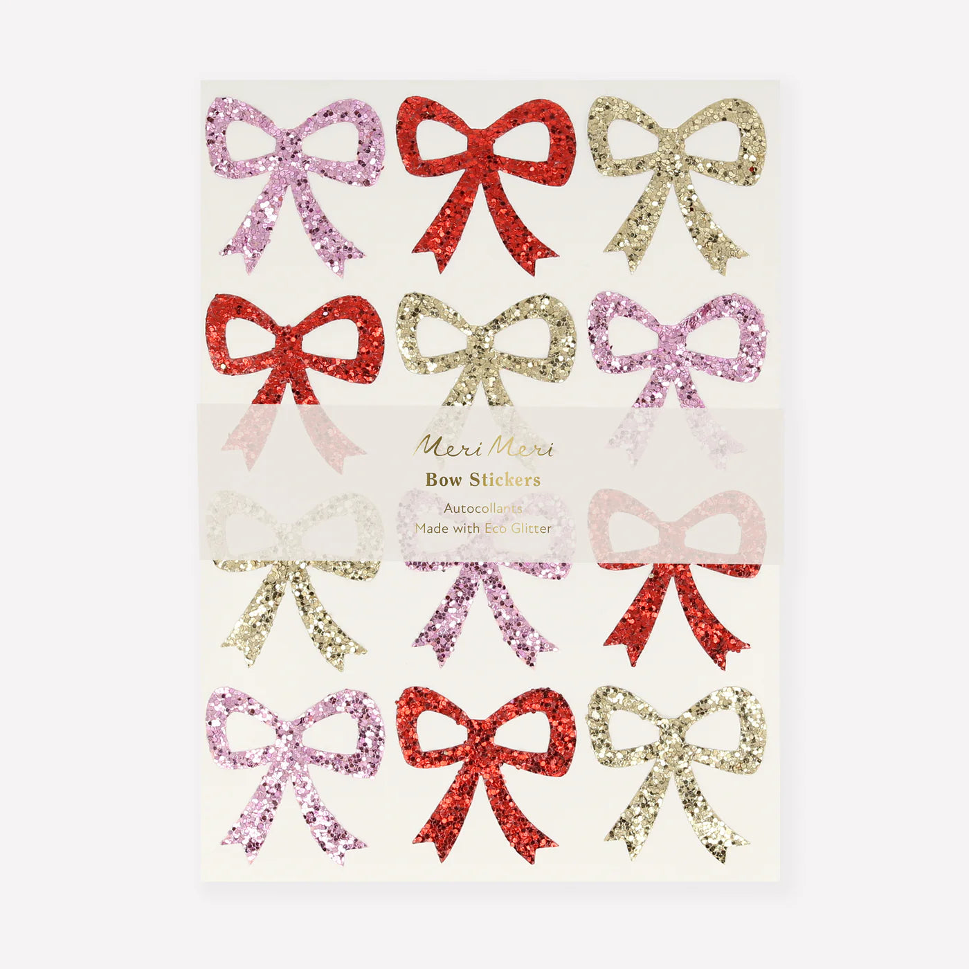 Glitter Bow Sticker Sheets