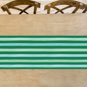 Green Stripe Table Runner