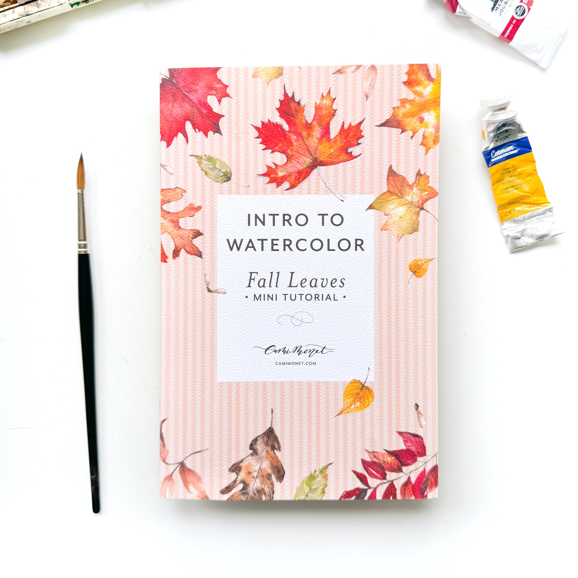 Intro to Fall Leaves Mini Watercolor Tutorial Booklet by Cami Monet