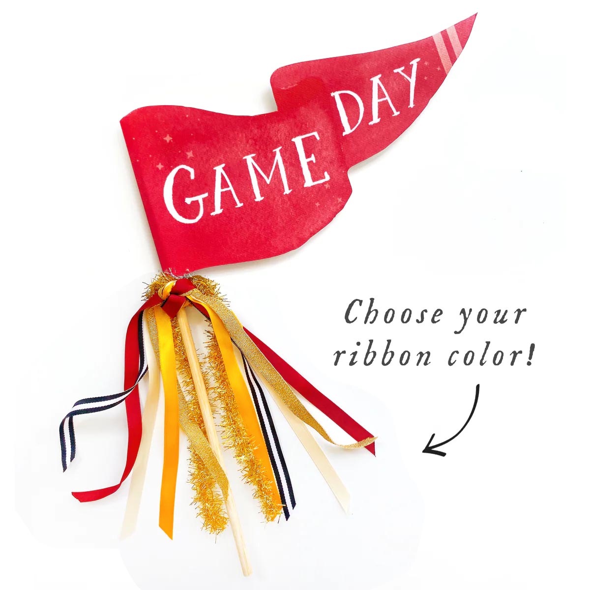 Red Game Day Party Pennant