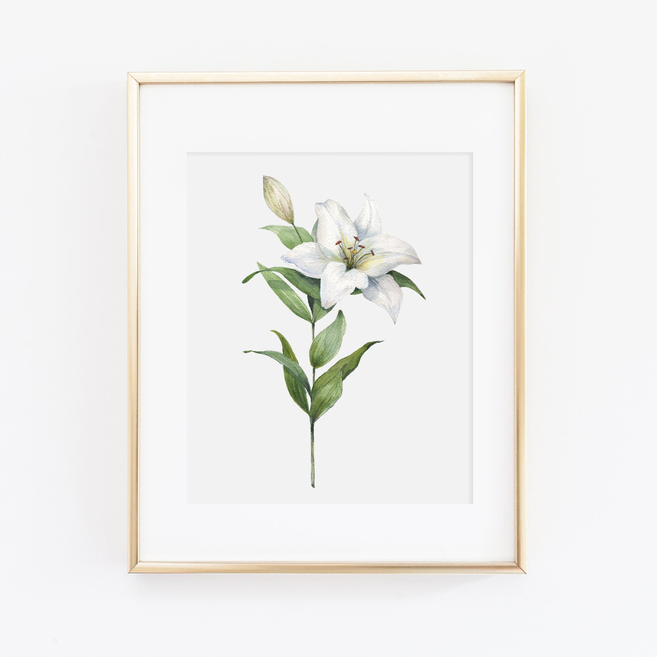 white lily laminate White Lily Art Print – Cami Monet