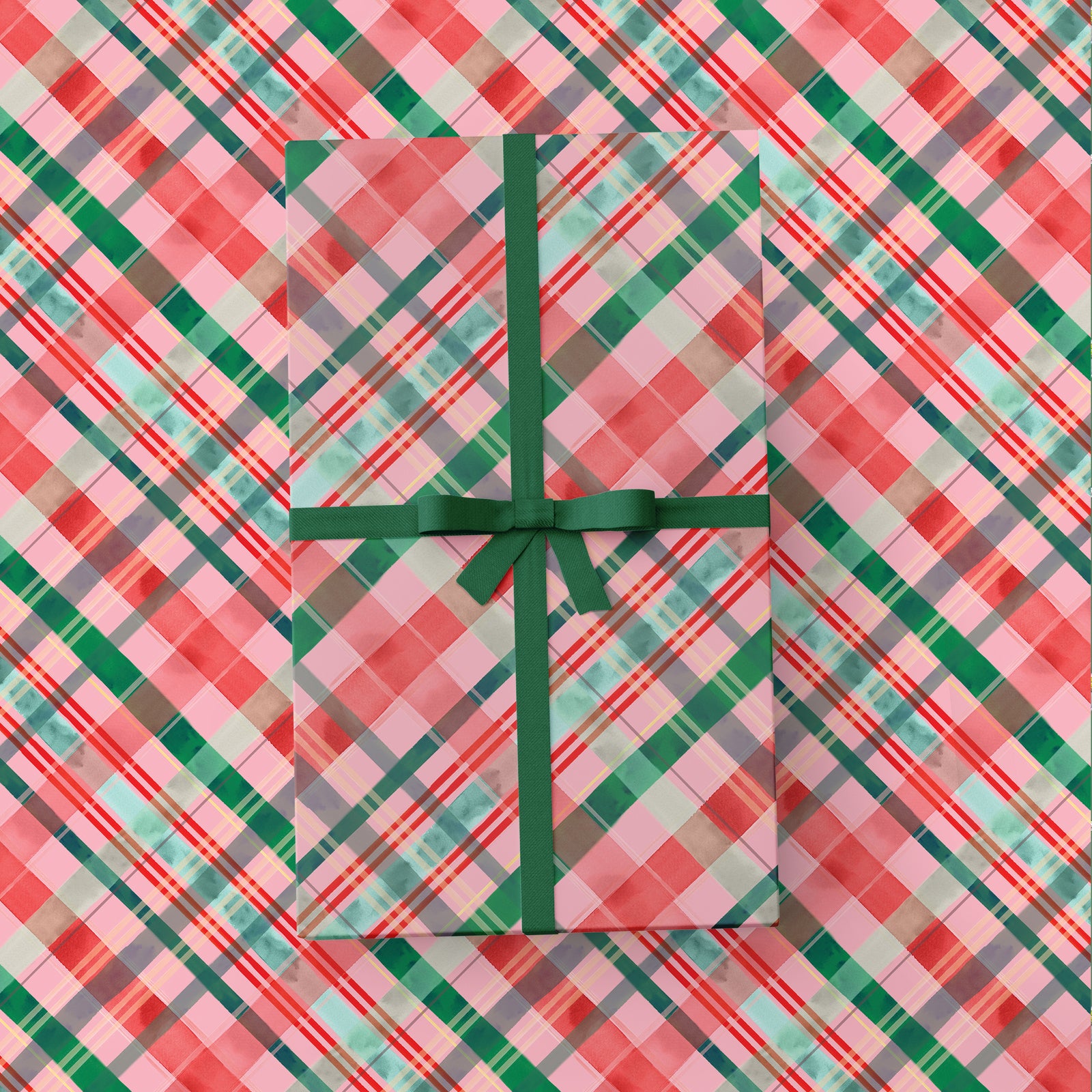 Merry Plaid Wrapping Paper