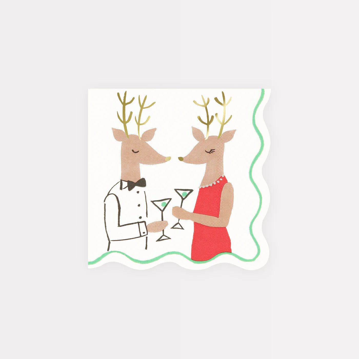 Mr. and Mrs. Reindeer Napkins