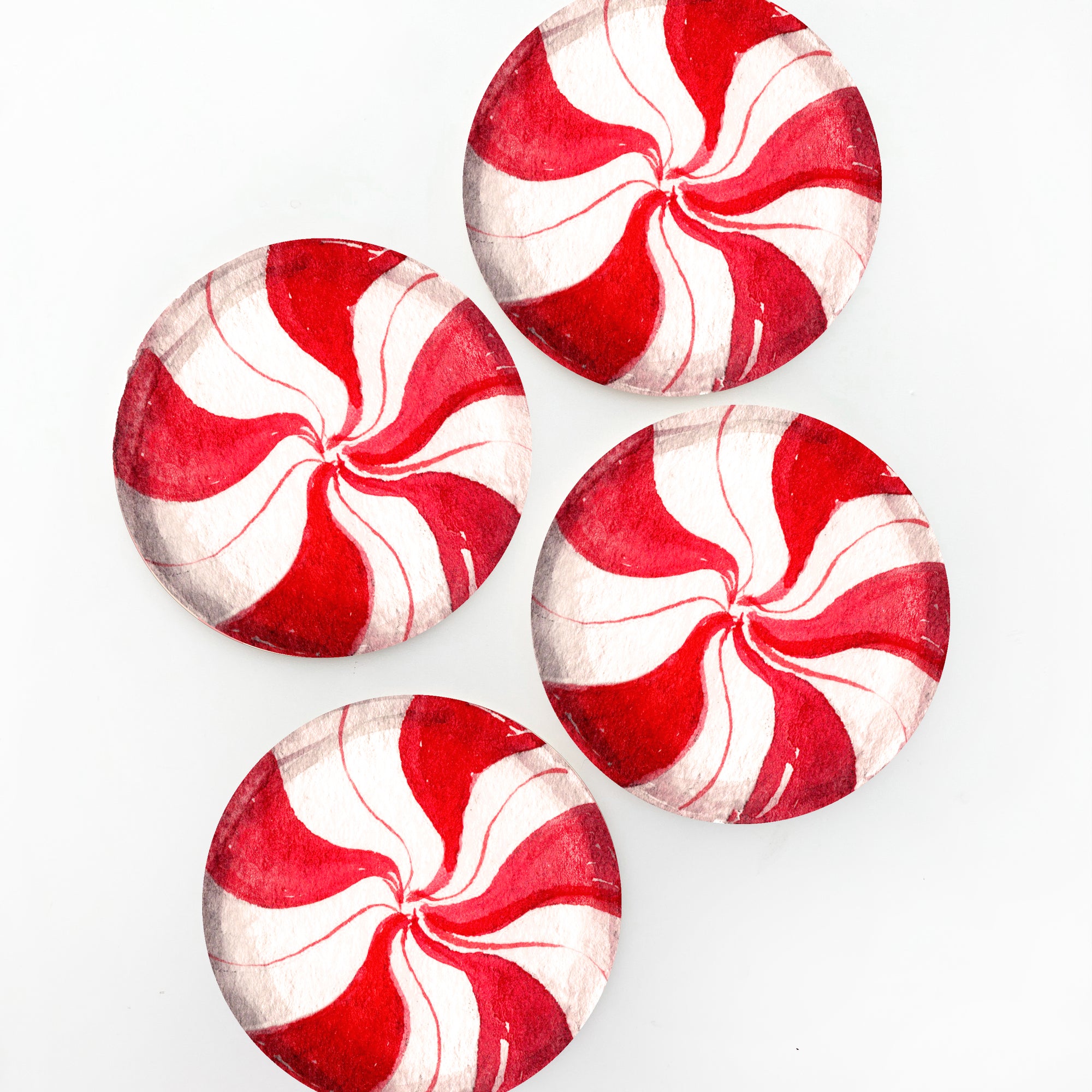 Peppermint Candy Coaster Set