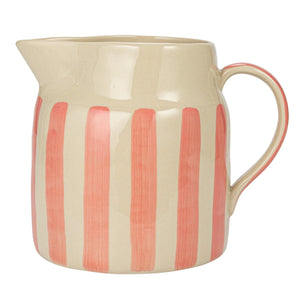 Pink Striped Pitcher