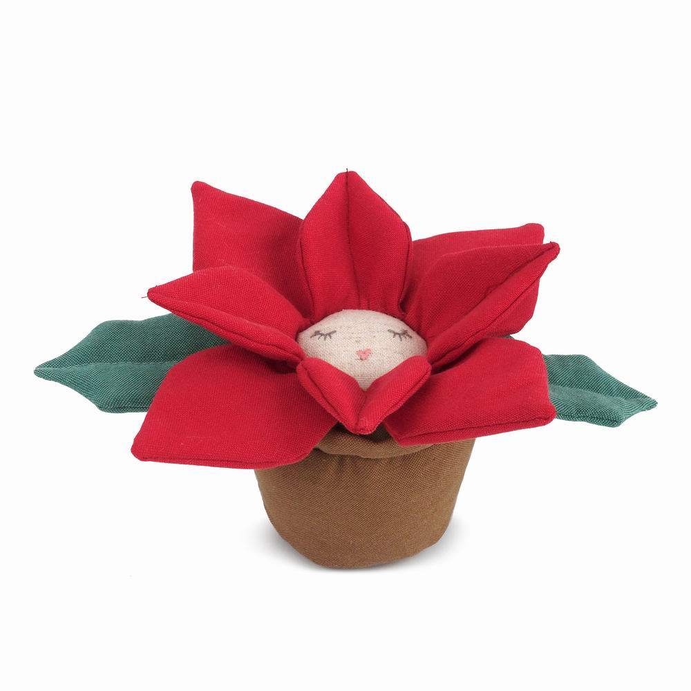 Pretty Poinsettia Pot Plush