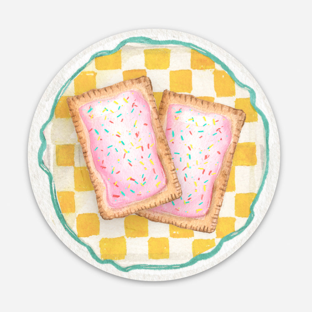 Pop Tarts on a Plate Sticker