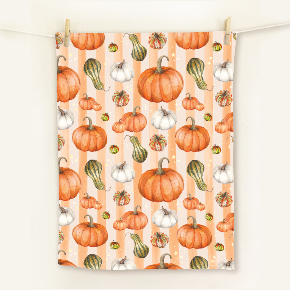 Twinkly Pumpkins Tea Towel