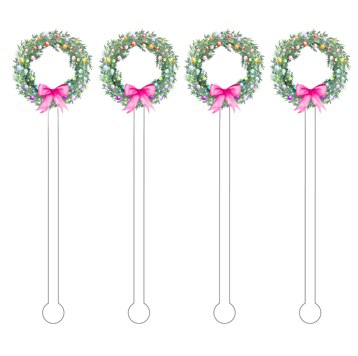 Mint Christmas Tree Drink Stirrers - Acrylic Stir Sticks Set – fioribelle