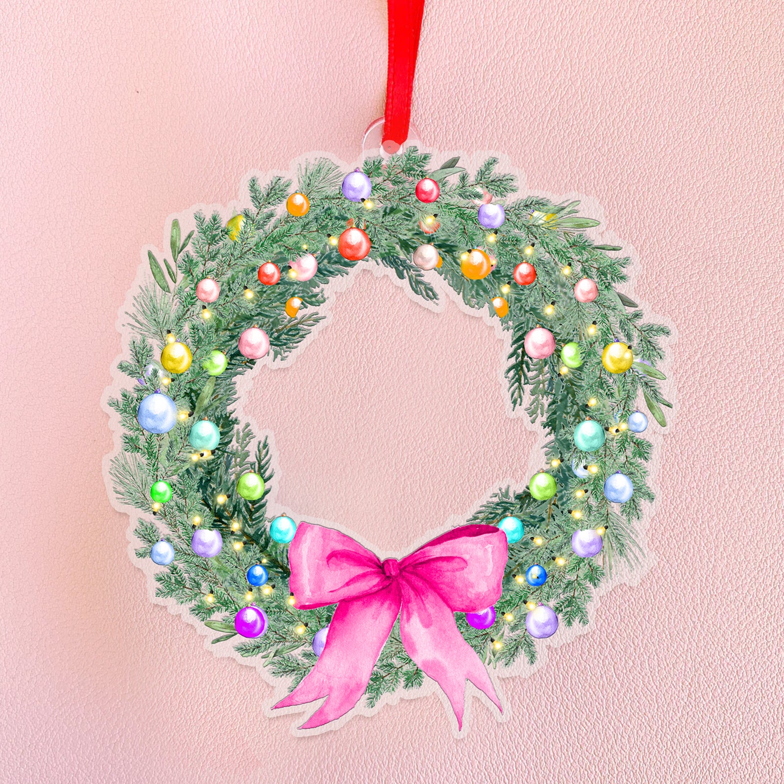 Rainbow Wreath Ornament