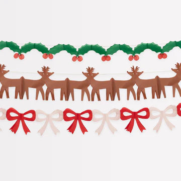 Tissue Paper Christmas Garland Set