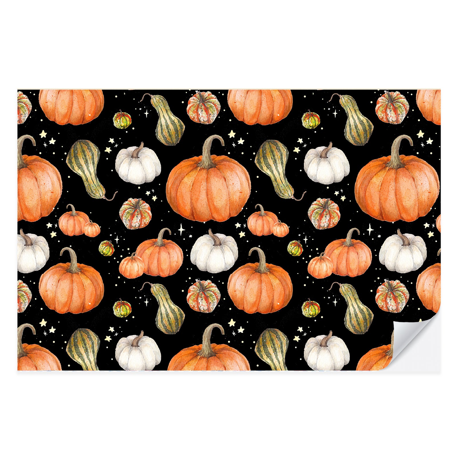 Midnight Twinkly Pumpkins Placemat Pad