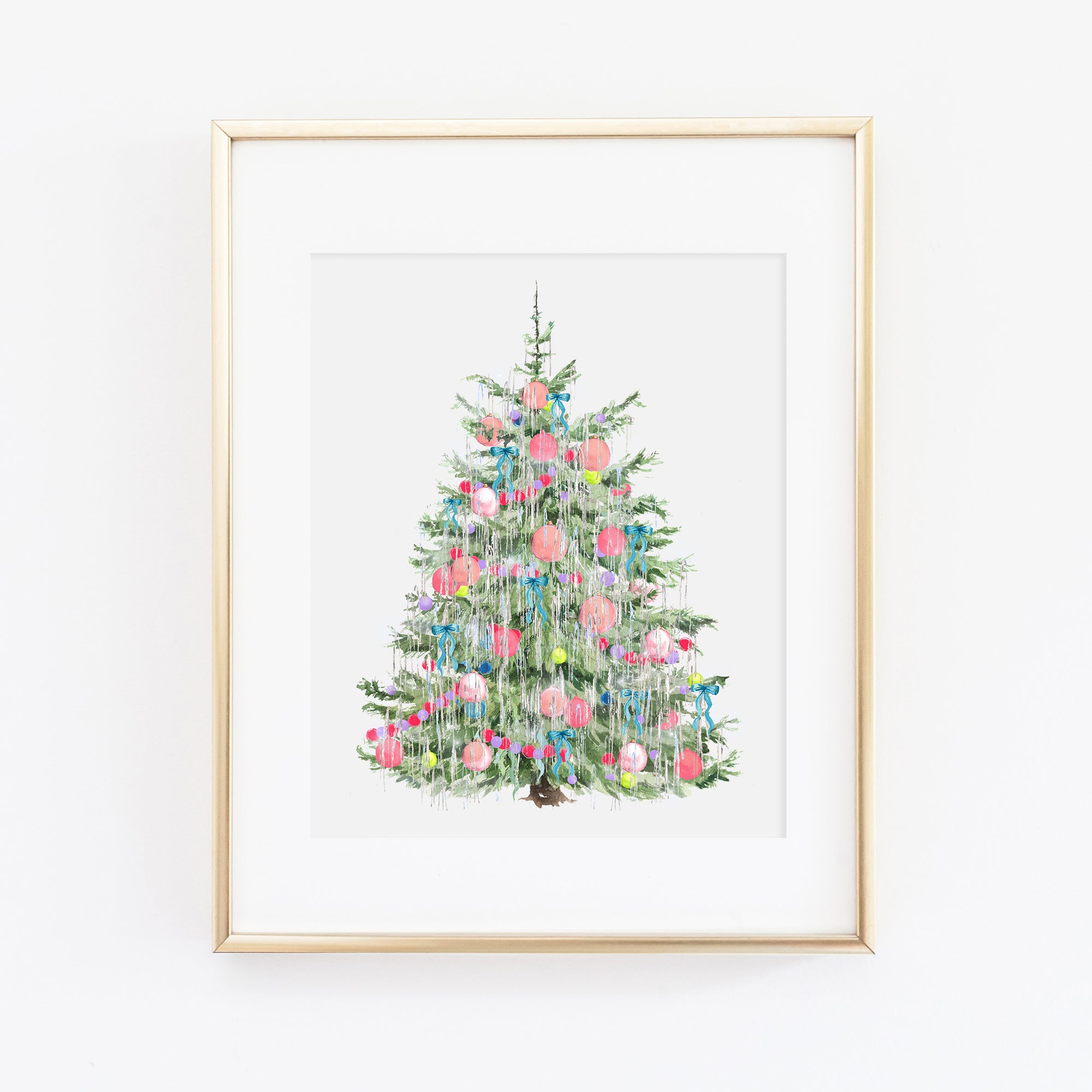 Vintage Tinsel Tree Art Print