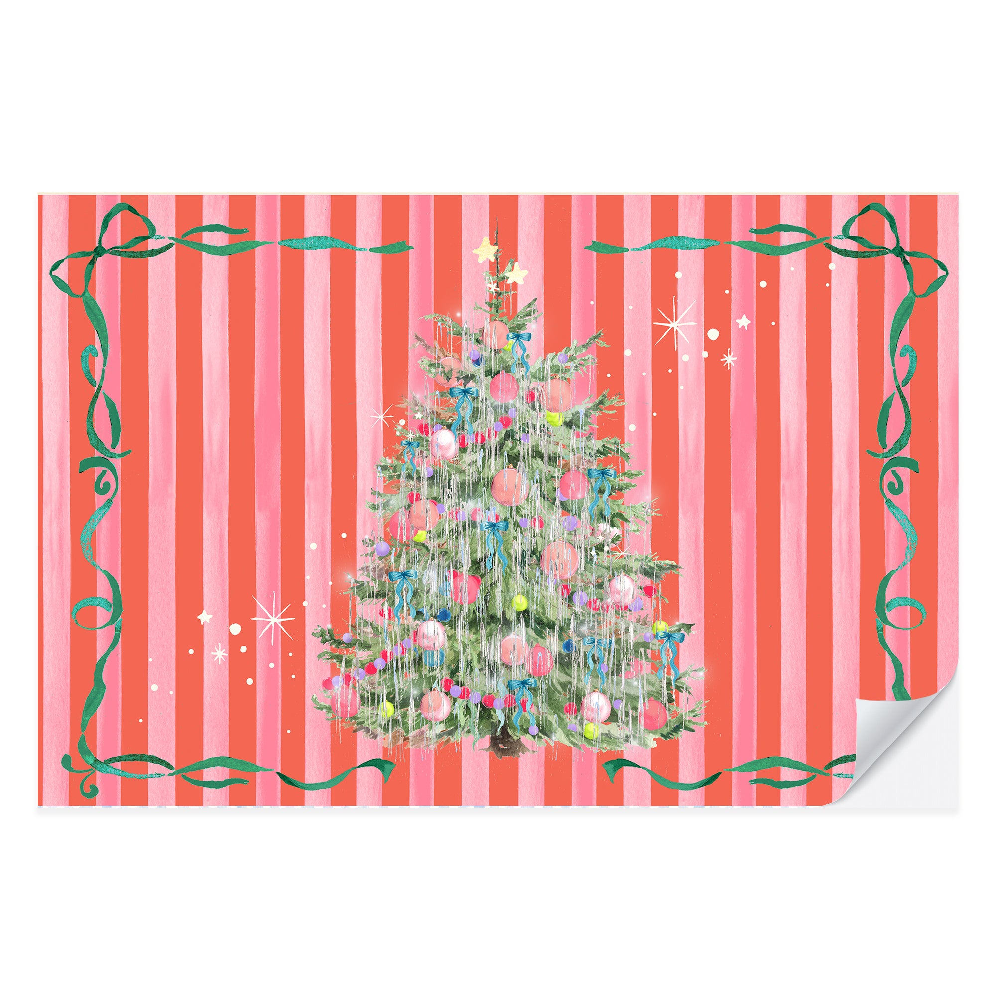 Vintage Tinsel Tree Placemat Pad