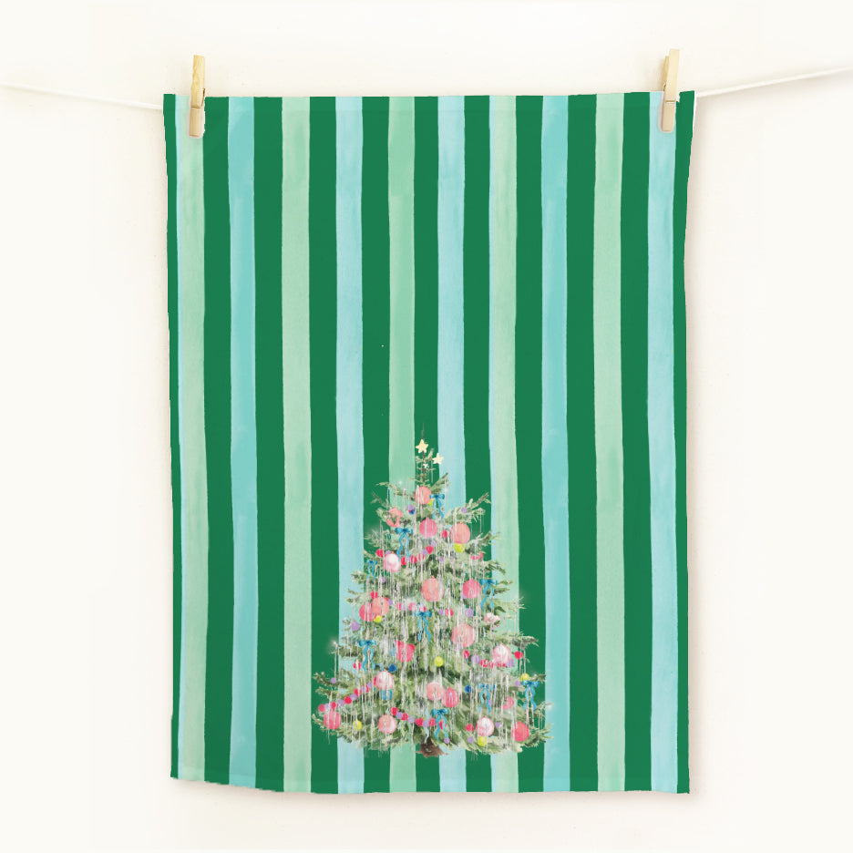 Oh Tinsel Tree Tea Towel