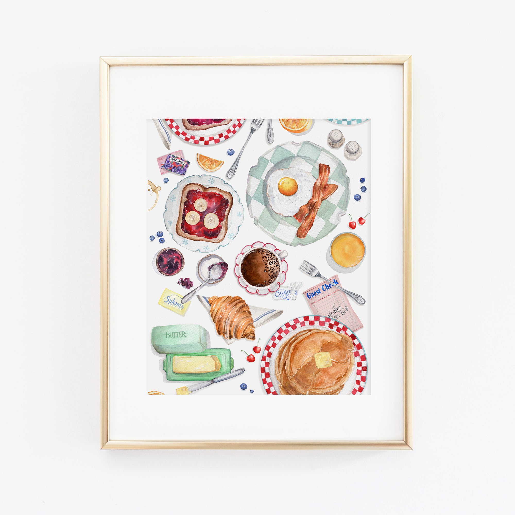 "Check, Please!" Breakfast Spread Art Print