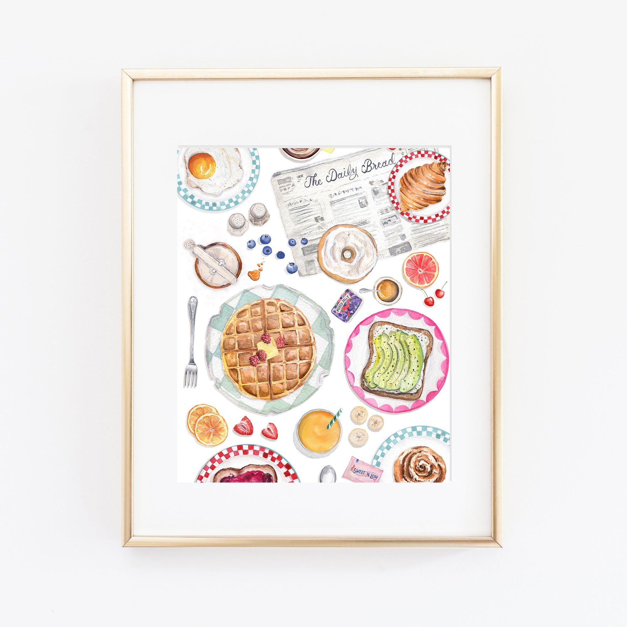 "The Daily Bread" Breakfast Spread Art Print