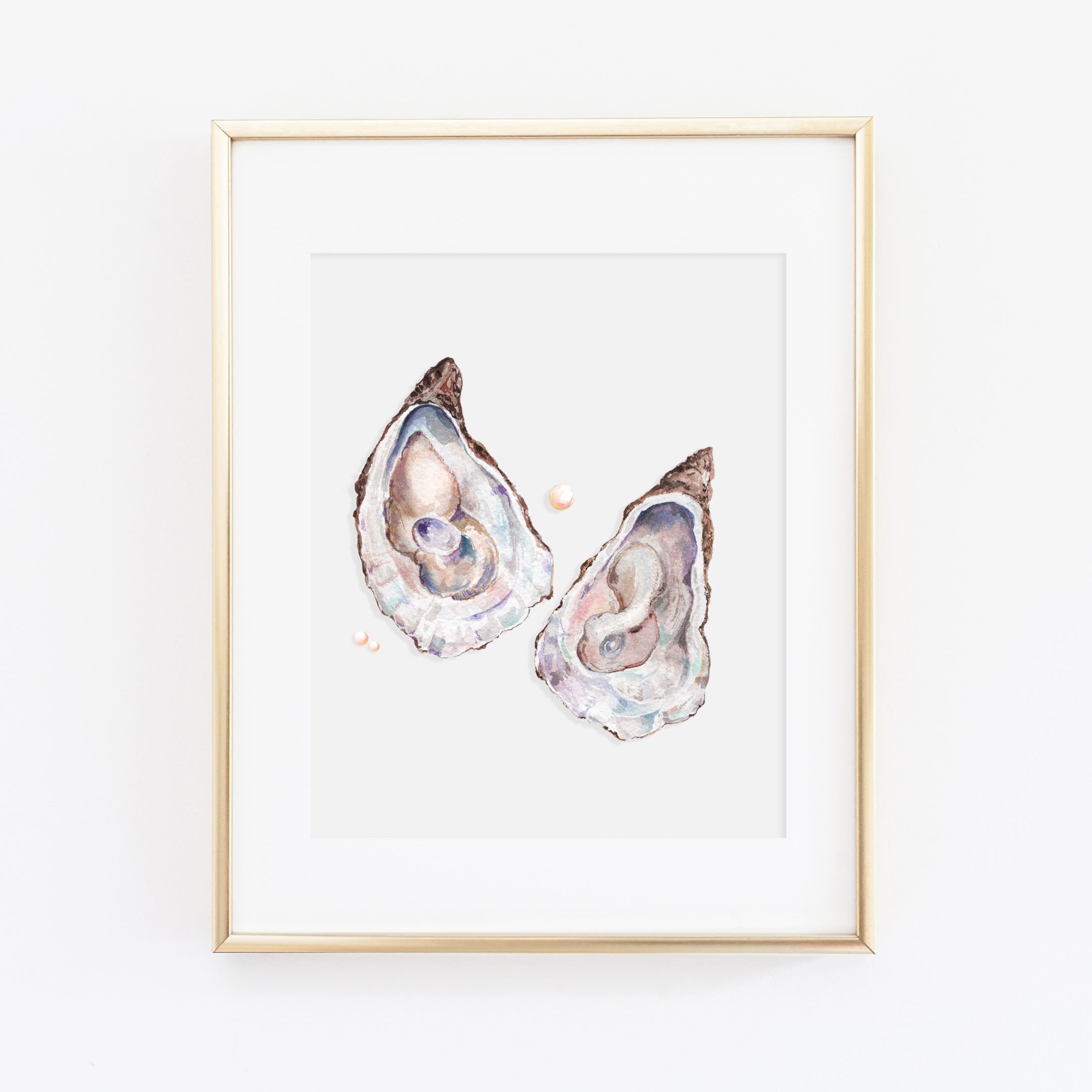 稀少✨JOSEMOON OYSTER ART TOPS watercolor-oysters-wall-art-