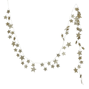 Glitter Gold Star Garland