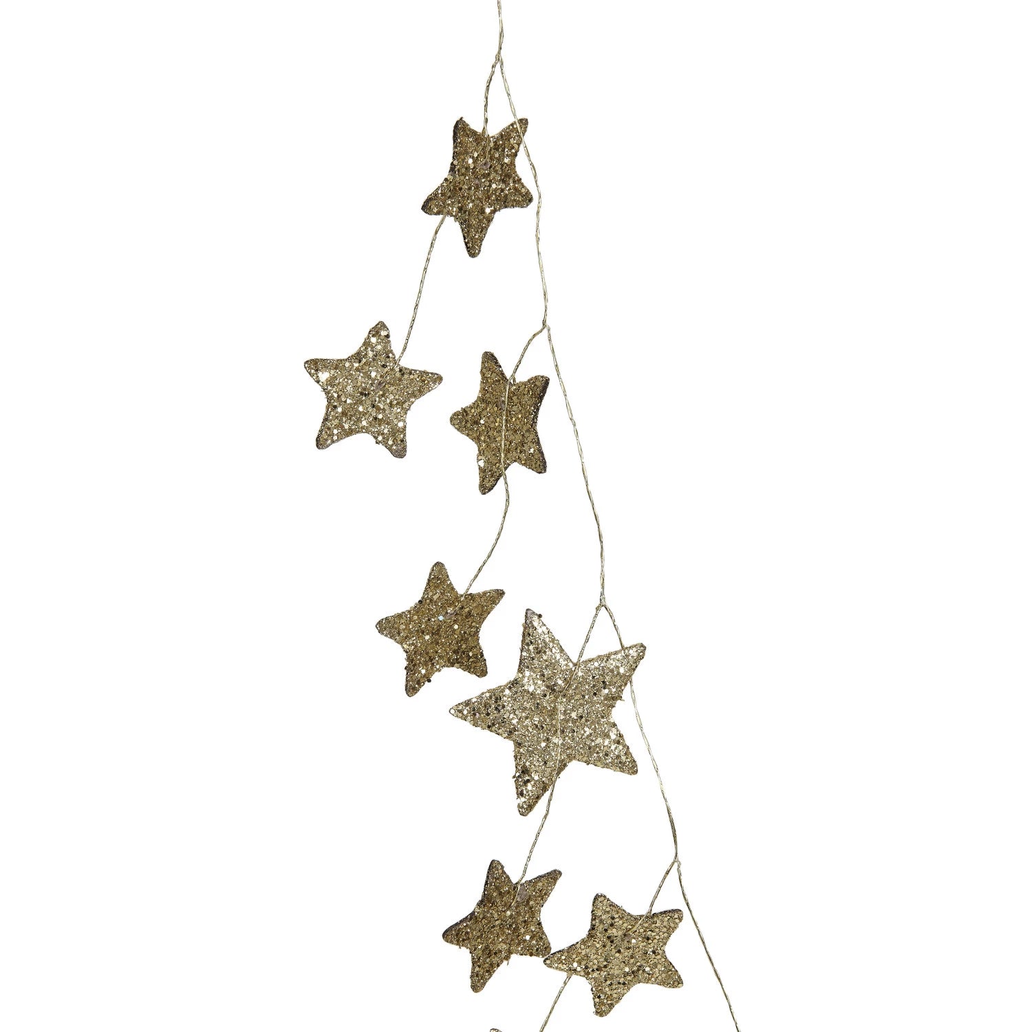 Glitter Gold Star Garland