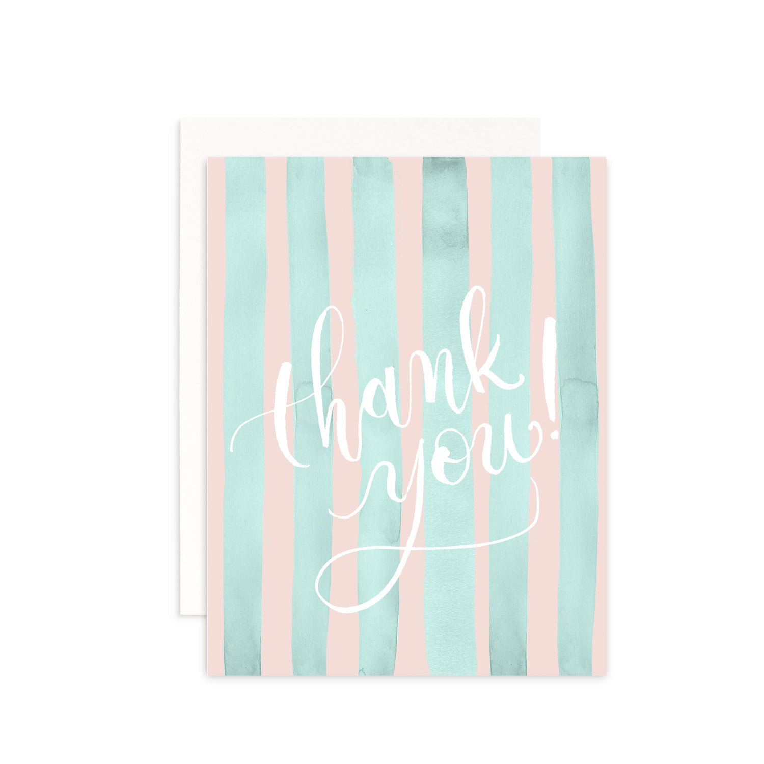 Summer Stripes Thank You Greeting Card