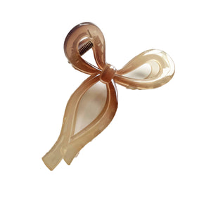 Neutral Ombre Bow Claw Clip