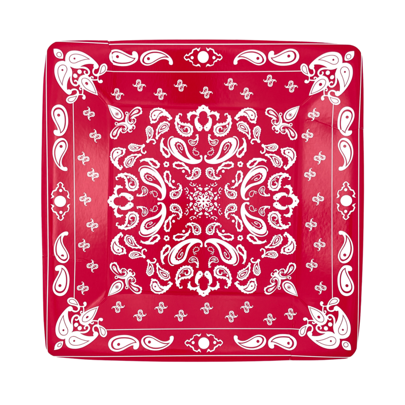 Red Bandana Dinner Plates