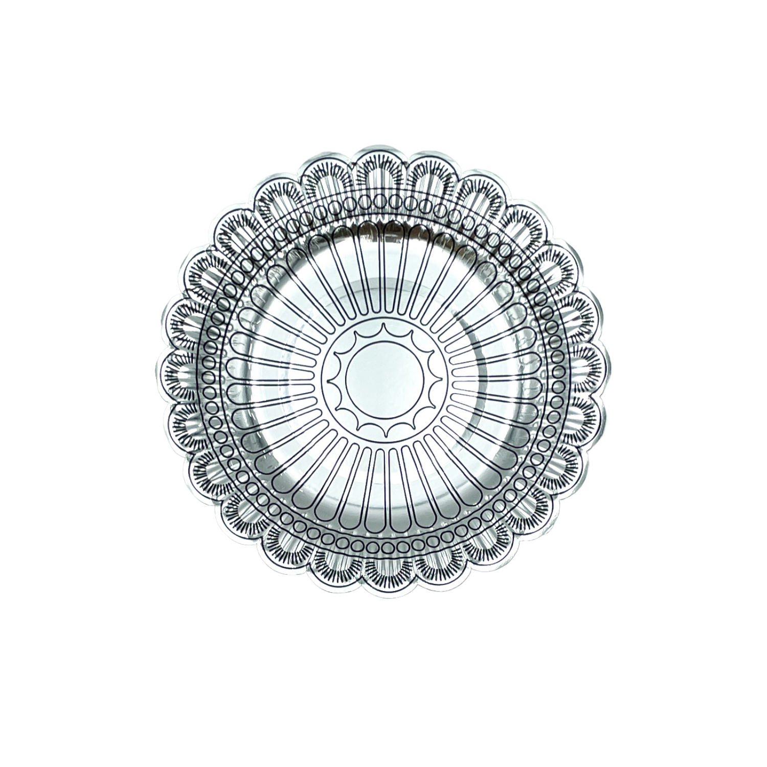 Silver Concho Scalloped Dessert Plate