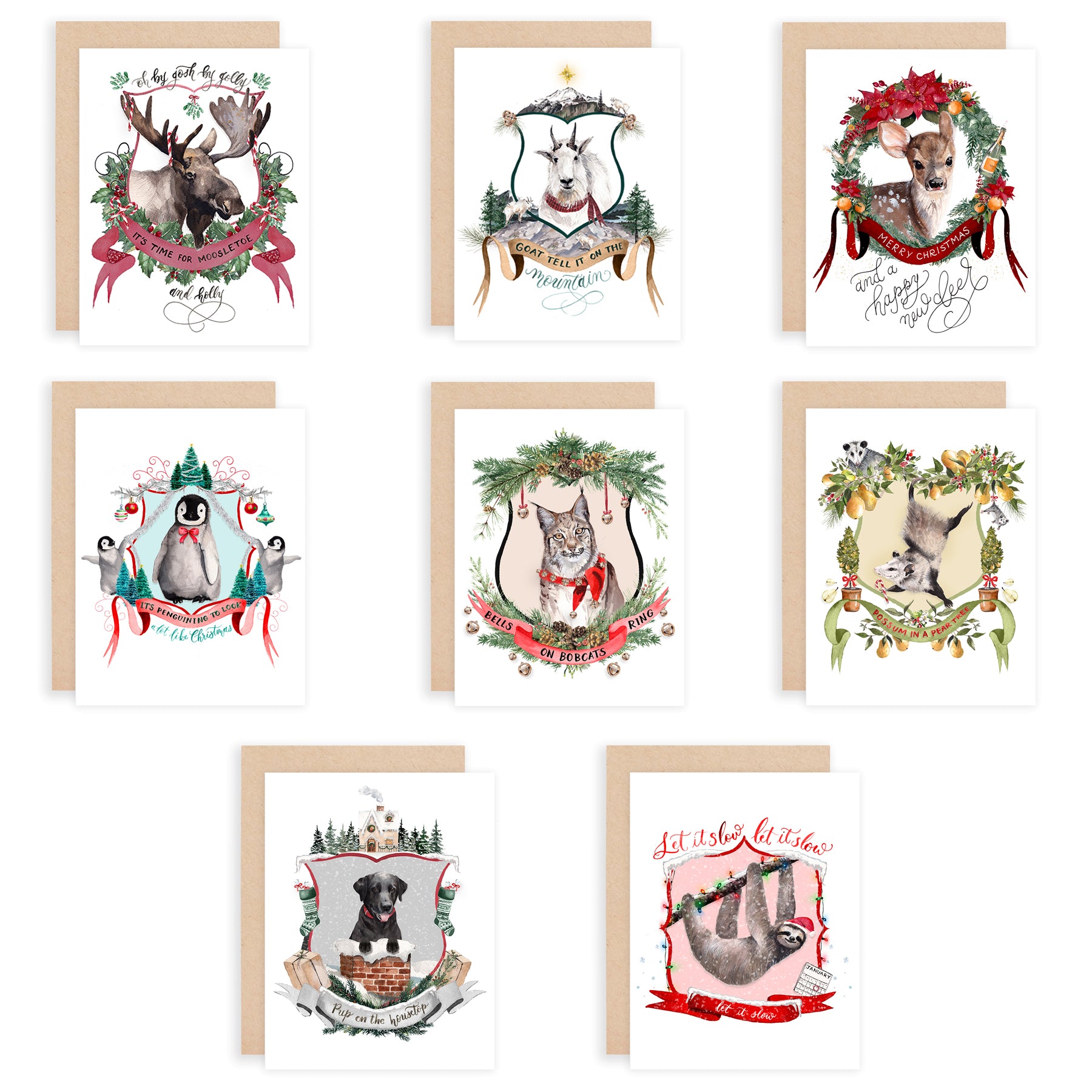 Christmas Crests Collection No. 3 Assorted Greeting Card Box Set
