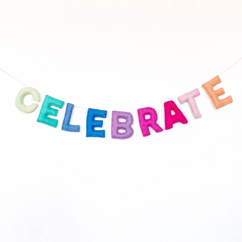 Celebrate Felt Banner
