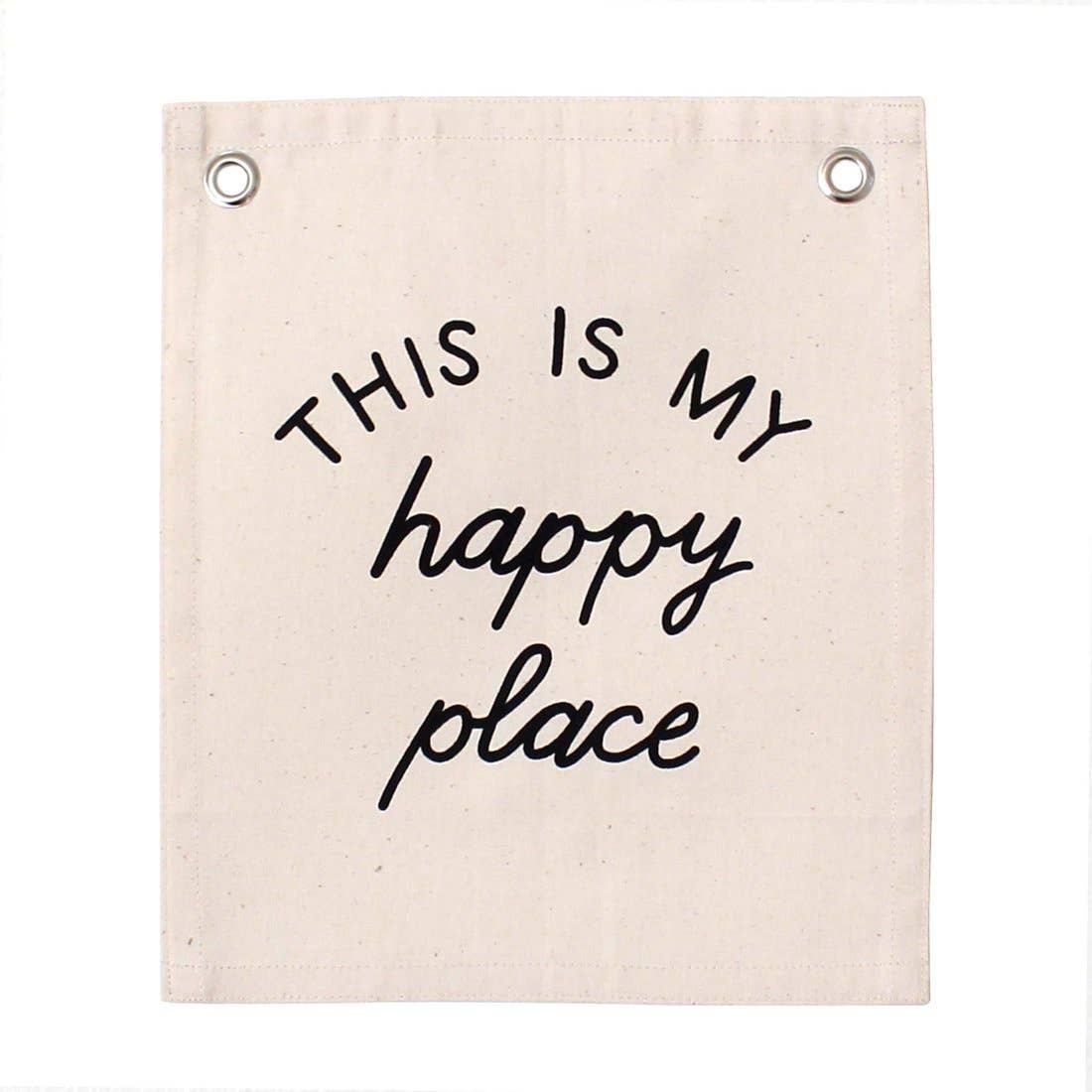 Happy Place Canvas Banner