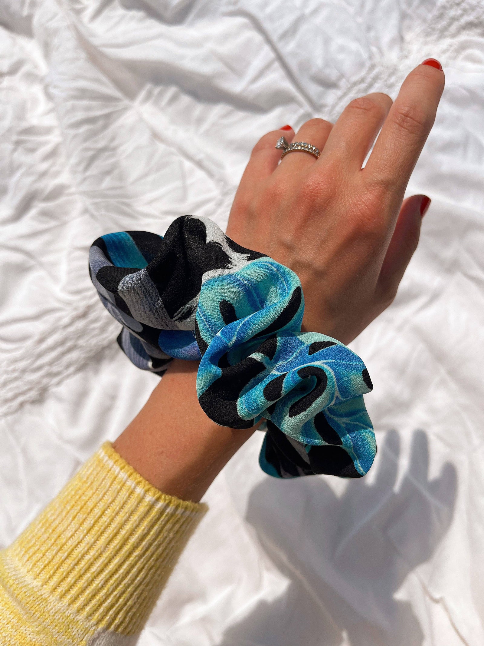 Somewhere in the Crowd Silk Scrunchie