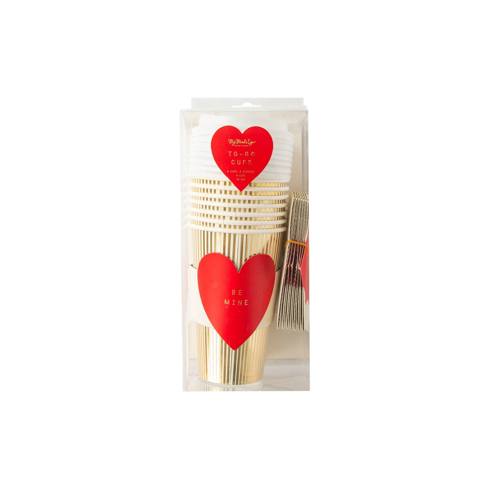 Red Be Mine Heart To-Go Cups