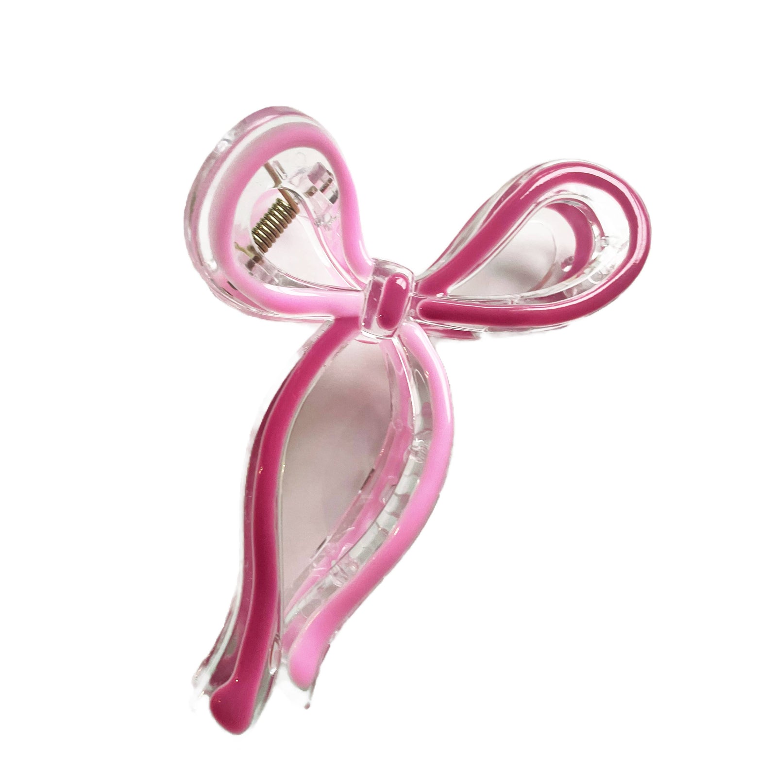 Pink Bow Claw Clip