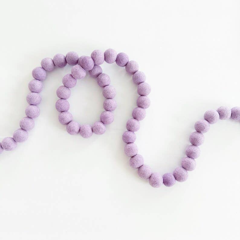 Lavender Felt Ball Garland