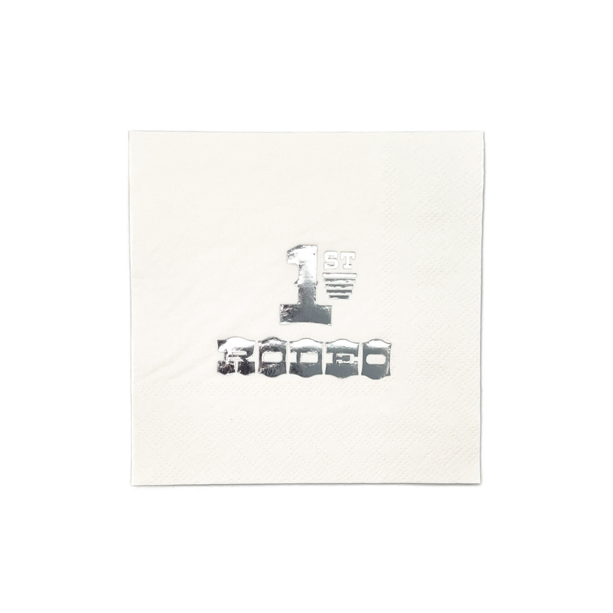 White 1st Rodeo Cocktail Napkins