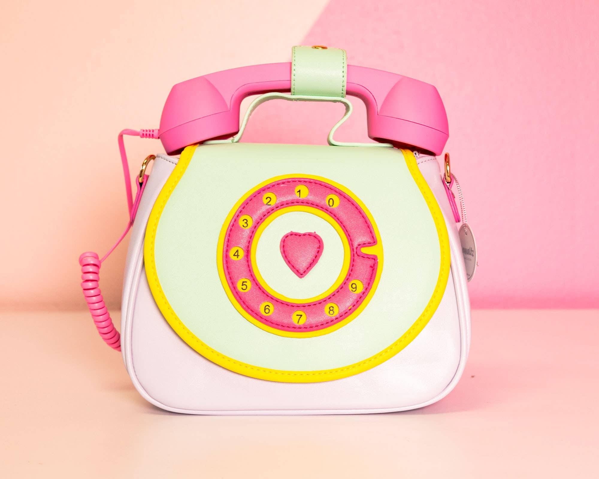 Cotton Candy Mint & Pink Phone Convertible Handbag