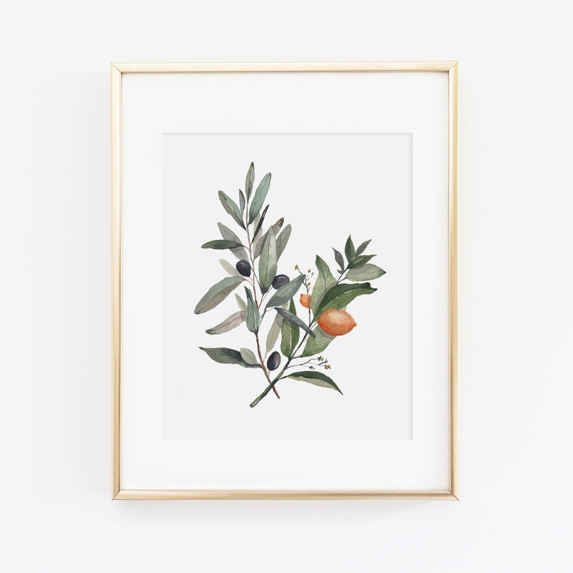 Olive Branch & Citrus Art Print