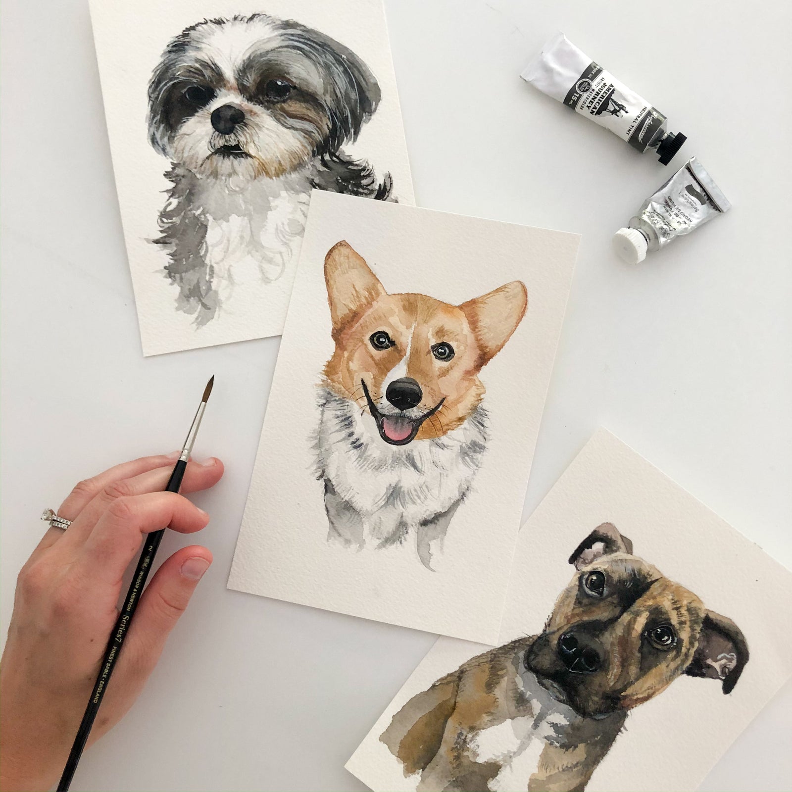 *Mini* Custom Watercolor Pet Portrait