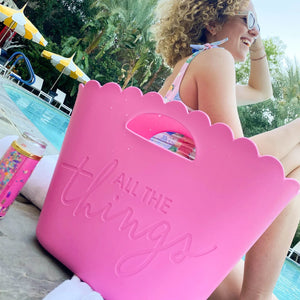All The Things Hot Pink Jelly Tote