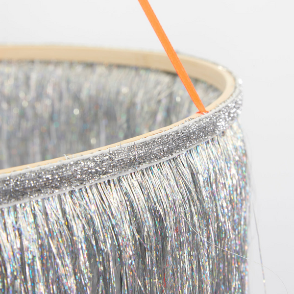 Silver Iridescent Fringe Garland – Cami Monet