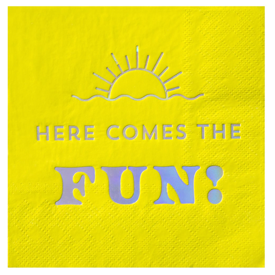 Here Comes the Fun Cocktail Napkins