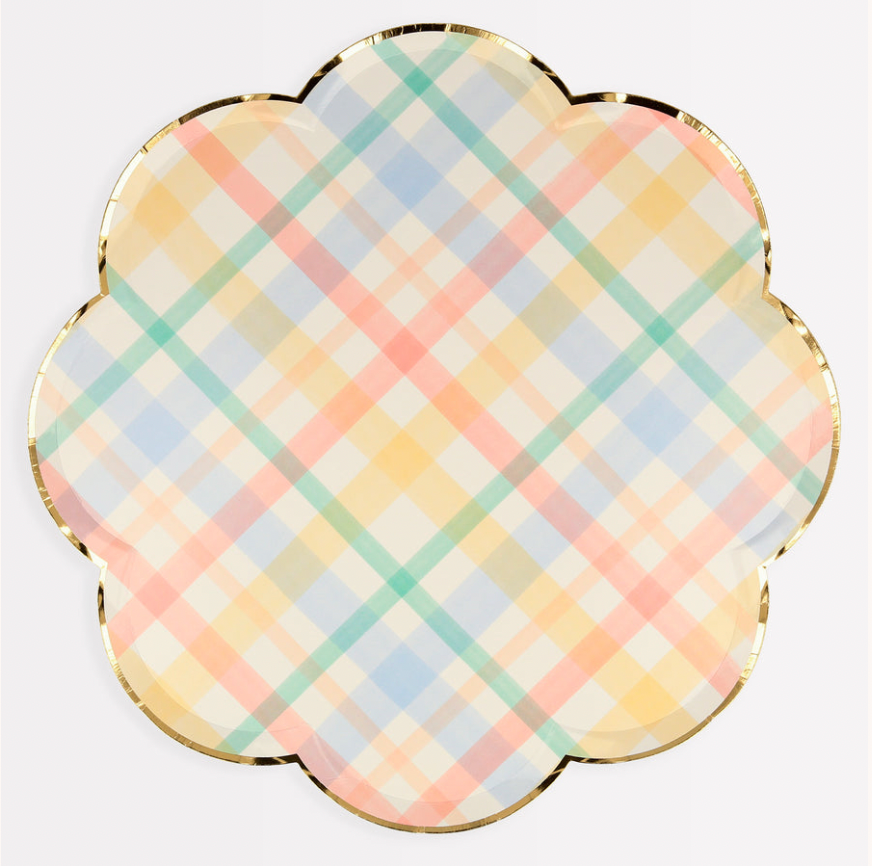 Spring Plaid Plates